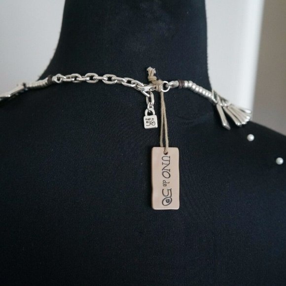 NWT Uno De 50 STUDIO 54 Crystal Short Necklace - Picture 3 of 3